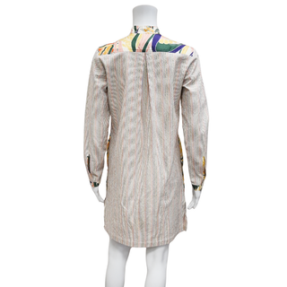 LA PRESTIC OUISTON | Multicolor Striped Cotton Shirt Dress