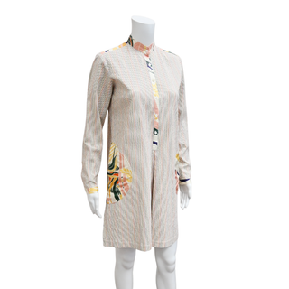 LA PRESTIC OUISTON | Multicolor Striped Cotton Shirt Dress