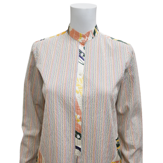 LA PRESTIC OUISTON | Multicolor Striped Cotton Shirt Dress