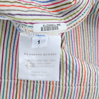 LA PRESTIC OUISTON | Multicolor Striped Cotton Shirt Dress