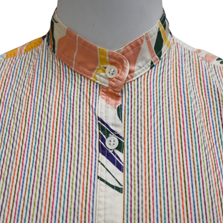 LA PRESTIC OUISTON | Multicolor Striped Cotton Shirt Dress