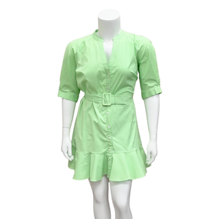 VERONICA BEARD | Molly Pistachio Mini Shirt Dress