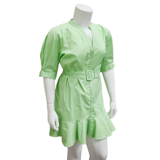 VERONICA BEARD | Molly Pistachio Mini Shirt Dress
