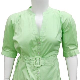 VERONICA BEARD | Molly Pistachio Mini Shirt Dress
