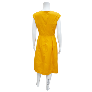 MARNI | Light Orange Cotton Poplin Midi Dress