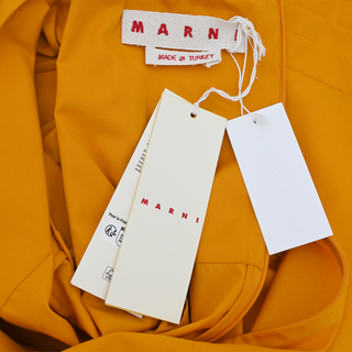 MARNI | Light Orange Cotton Poplin Midi Dress