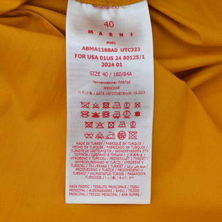 MARNI | Light Orange Cotton Poplin Midi Dress