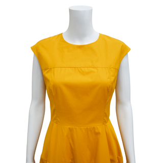 MARNI | Light Orange Cotton Poplin Midi Dress