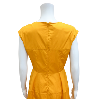 MARNI | Light Orange Cotton Poplin Midi Dress