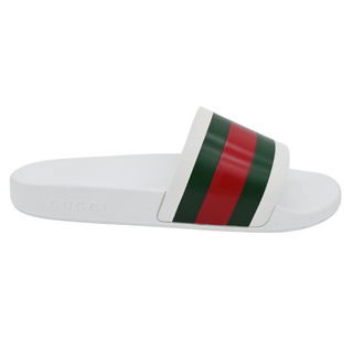 GUCCI | Web Stripe Rubber Slide Sandals