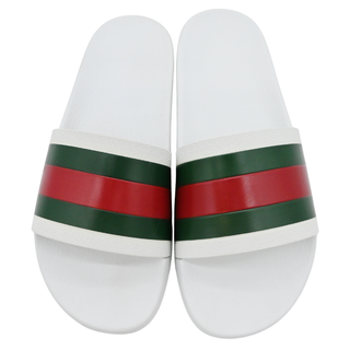 GUCCI | Web Stripe Rubber Slide Sandals