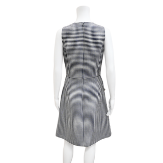 MICHAEL KORS COLLECTION | Navy Gingham Wool Sheath Dress