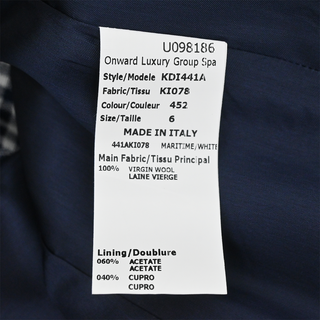 MICHAEL KORS COLLECTION | Navy Gingham Wool Sheath Dress