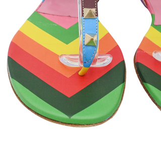 VALENTINO GARAVANI | Multicolor Rockstud Caged Leather Sandals