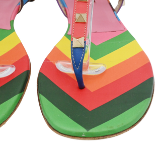 VALENTINO GARAVANI | Multicolor Rockstud Caged Leather Sandals