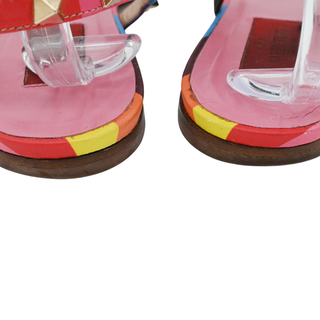 VALENTINO GARAVANI | Multicolor Rockstud Caged Leather Sandals