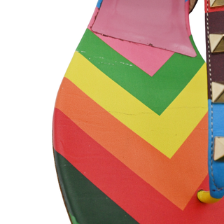 VALENTINO GARAVANI | Multicolor Rockstud Caged Leather Sandals