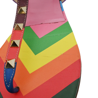 VALENTINO GARAVANI | Multicolor Rockstud Caged Leather Sandals