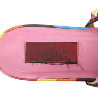 VALENTINO GARAVANI | Multicolor Rockstud Caged Leather Sandals