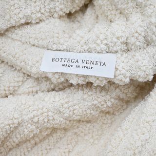 BOTTEGA VENETA | Ivory Intrecciato Terrycloth Shopping Tote Bag
