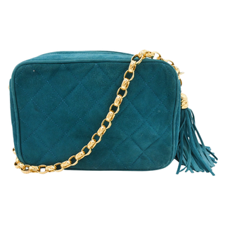 CHANEL | Teal Suede Bijoux Camera Bag