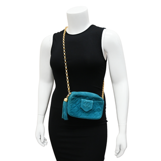 CHANEL | Teal Suede Bijoux Camera Bag