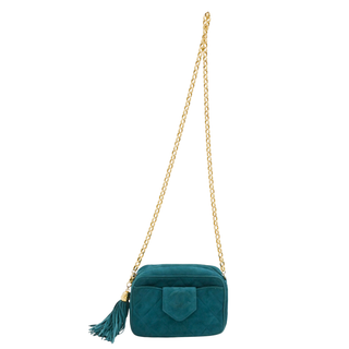 CHANEL | Teal Suede Bijoux Camera Bag