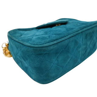 CHANEL | Teal Suede Bijoux Camera Bag