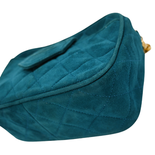 CHANEL | Teal Suede Bijoux Camera Bag