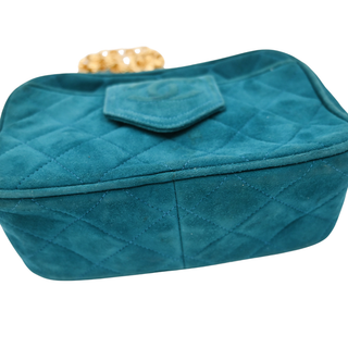 CHANEL | Teal Suede Bijoux Camera Bag