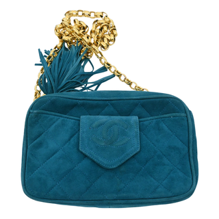 CHANEL | Teal Suede Bijoux Camera Bag