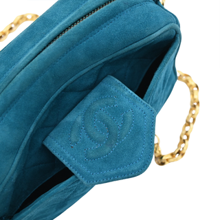 CHANEL | Teal Suede Bijoux Camera Bag