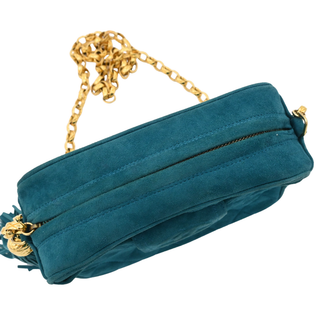 CHANEL | Teal Suede Bijoux Camera Bag