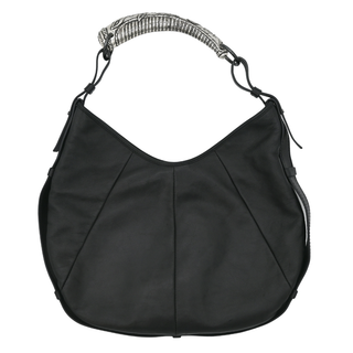 YSL | Black Leather Mombasa Shoulder Bag