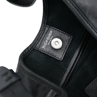 YSL | Black Leather Mombasa Shoulder Bag