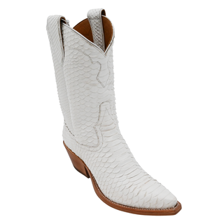 MIRON CROSBY | Kerri White Snake Western Cowgirl Boots