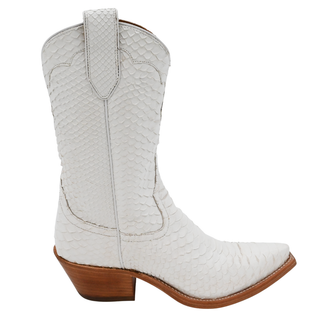 MIRON CROSBY | Kerri White Snake Western Cowgirl Boots