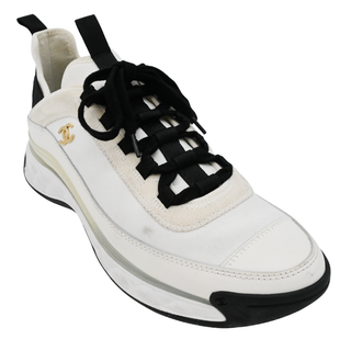 CHANEL | White & Black Color Block Sneakers