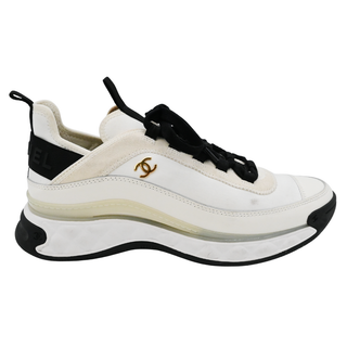 CHANEL | White & Black Color Block Sneakers