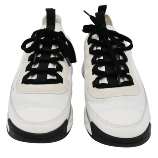 CHANEL | White & Black Color Block Sneakers