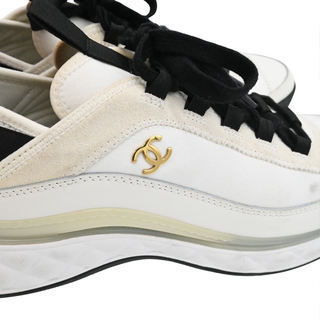 CHANEL | White & Black Color Block Sneakers