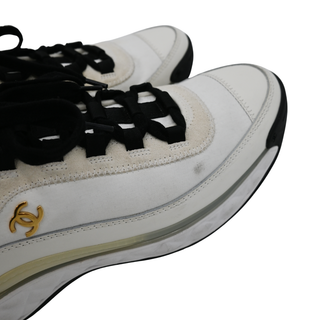 CHANEL | White & Black Color Block Sneakers