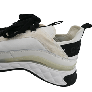 CHANEL | White & Black Color Block Sneakers