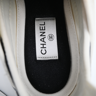 CHANEL | White & Black Color Block Sneakers