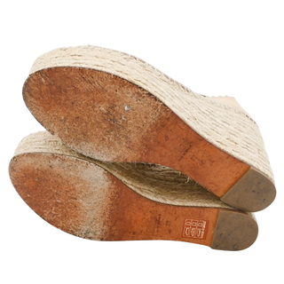 CHLOE | Suede Scalloped Espadrille Wedges