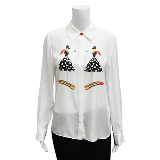 ALICE + OLIVIA | Willa 'I Am Women' Silk Blouse
