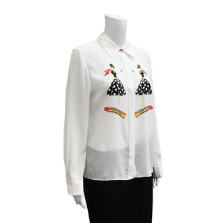 ALICE + OLIVIA | Willa 'I Am Women' Silk Blouse