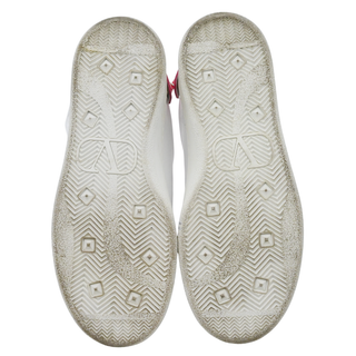 VALENTINO GARAVANI | White & Neon Pink Leather Sneakers