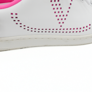 VALENTINO GARAVANI | White & Neon Pink Leather Sneakers