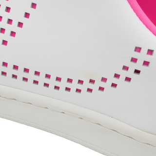 VALENTINO GARAVANI | White & Neon Pink Leather Sneakers